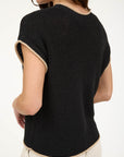 The Dara Contrast Trim Pocket Top