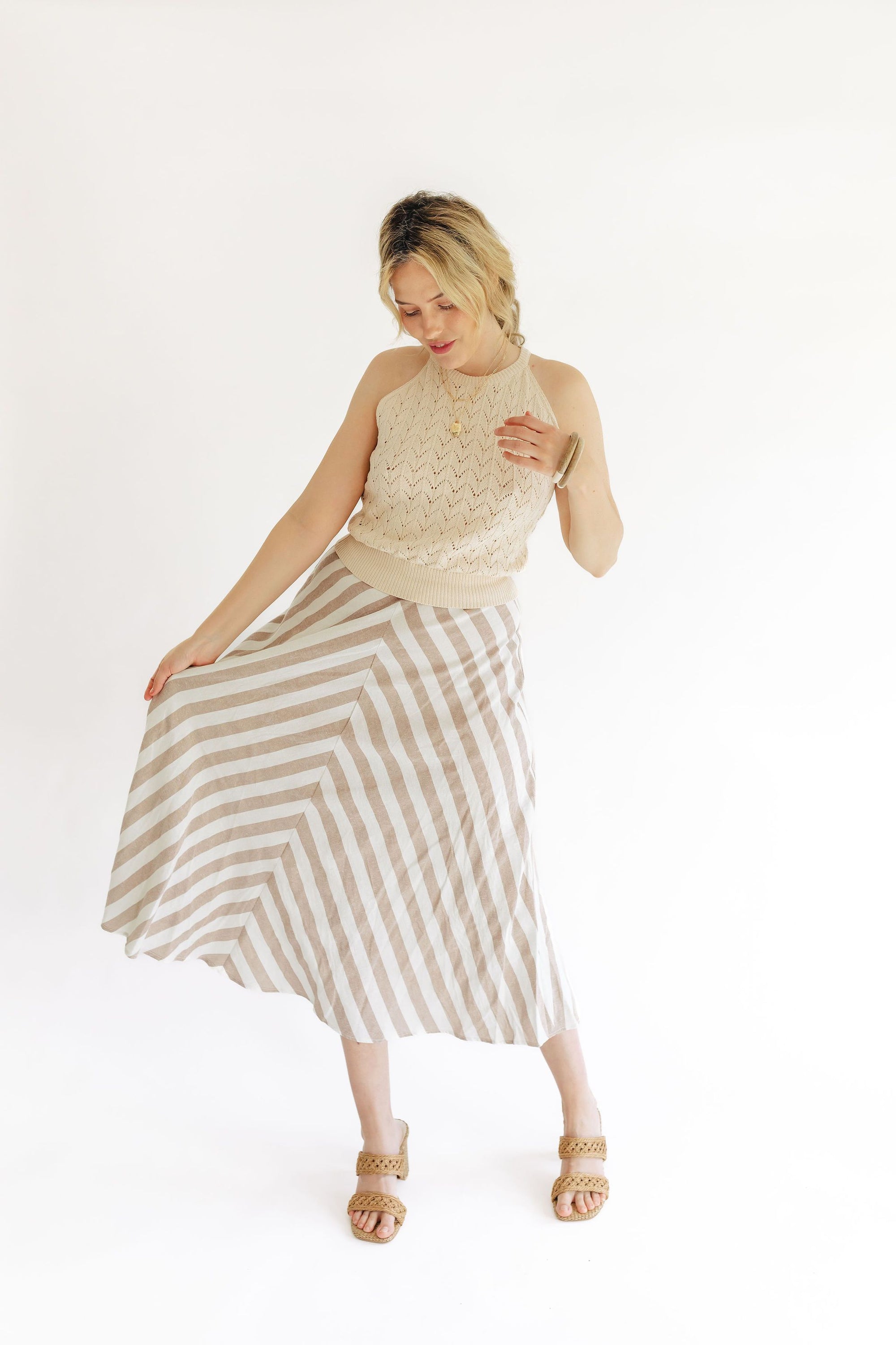 The Darcy Stripe Maxi Skirt