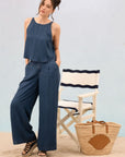 The Darya Chambray Top + Pants Set - Sold Separately