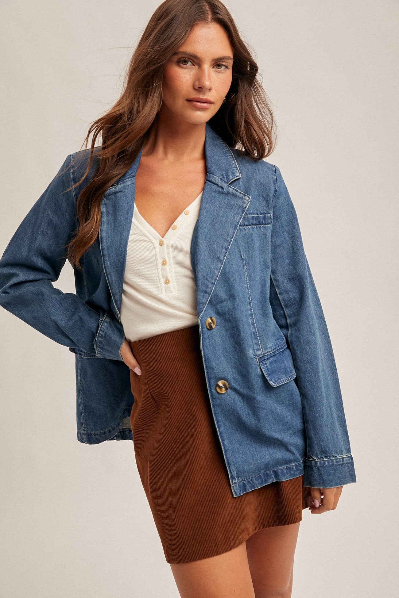 The Delia Denim Blazer