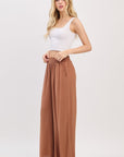 The Della Nutshell Smocked Wide Leg Pants
