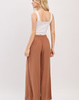 The Della Nutshell Smocked Wide Leg Pants
