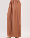 The Della Nutshell Smocked Wide Leg Pants