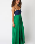 The Delyse Navy Colorblock Maxi Dress
