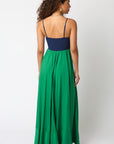 The Delyse Navy Colorblock Maxi Dress