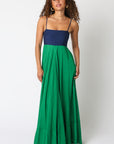 The Delyse Navy Colorblock Maxi Dress