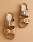 The Desiree Woven Oversized Buckle Slide