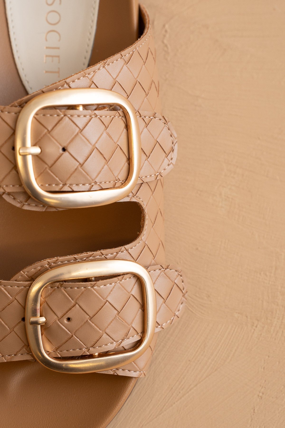 The Desiree Woven Oversized Buckle Slide