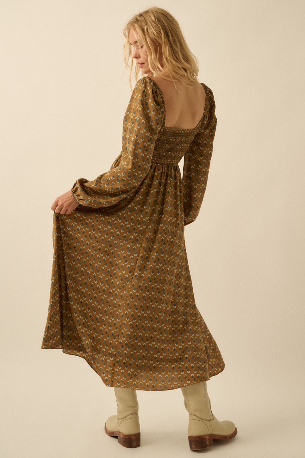 The Dora Smocked Midi Dress