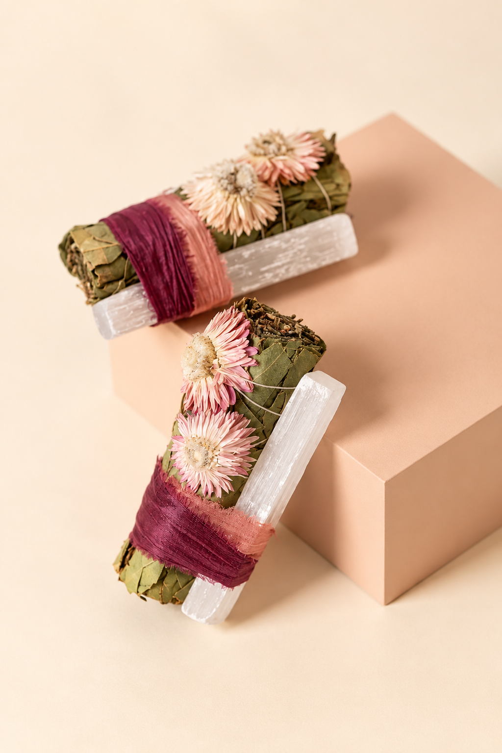 Eucalyptus + White Selenite Smudge Bundle by Black + Jane