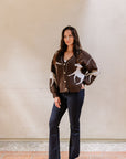 The Harper Brown Horse Cardigan