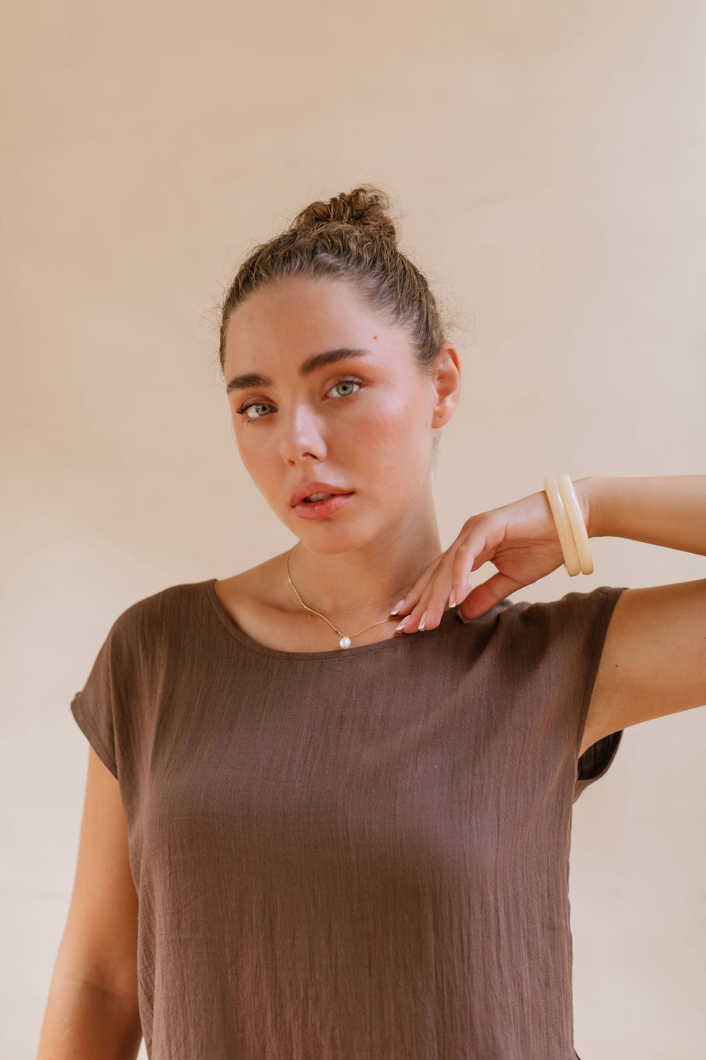 The Asha Chocolate Top + Pant Set - Sold Separately