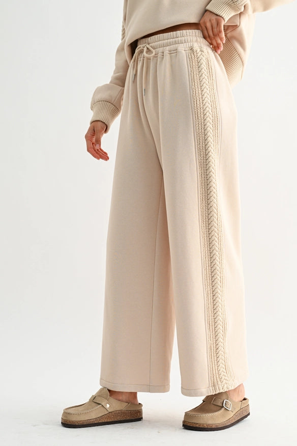 The Effie Beige Lounge Sweater + Pant Set - Sold Separately