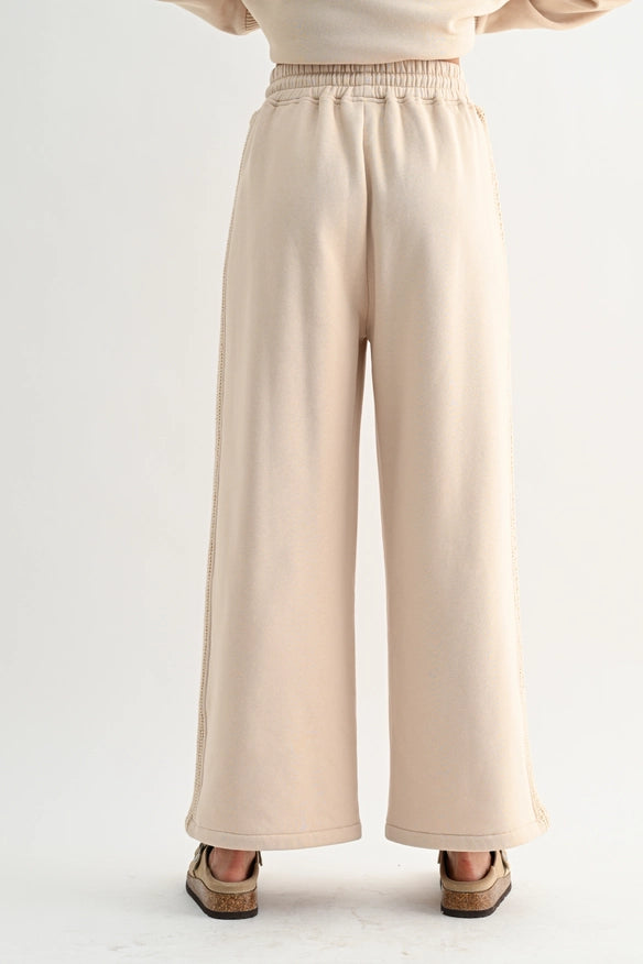 The Effie Beige Lounge Sweater + Pant Set - Sold Separately