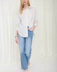 The Elaine Ivory Striped Button Down Shirt
