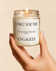 The OMG You're Engaged Soy Candle by Sweet Water Decor