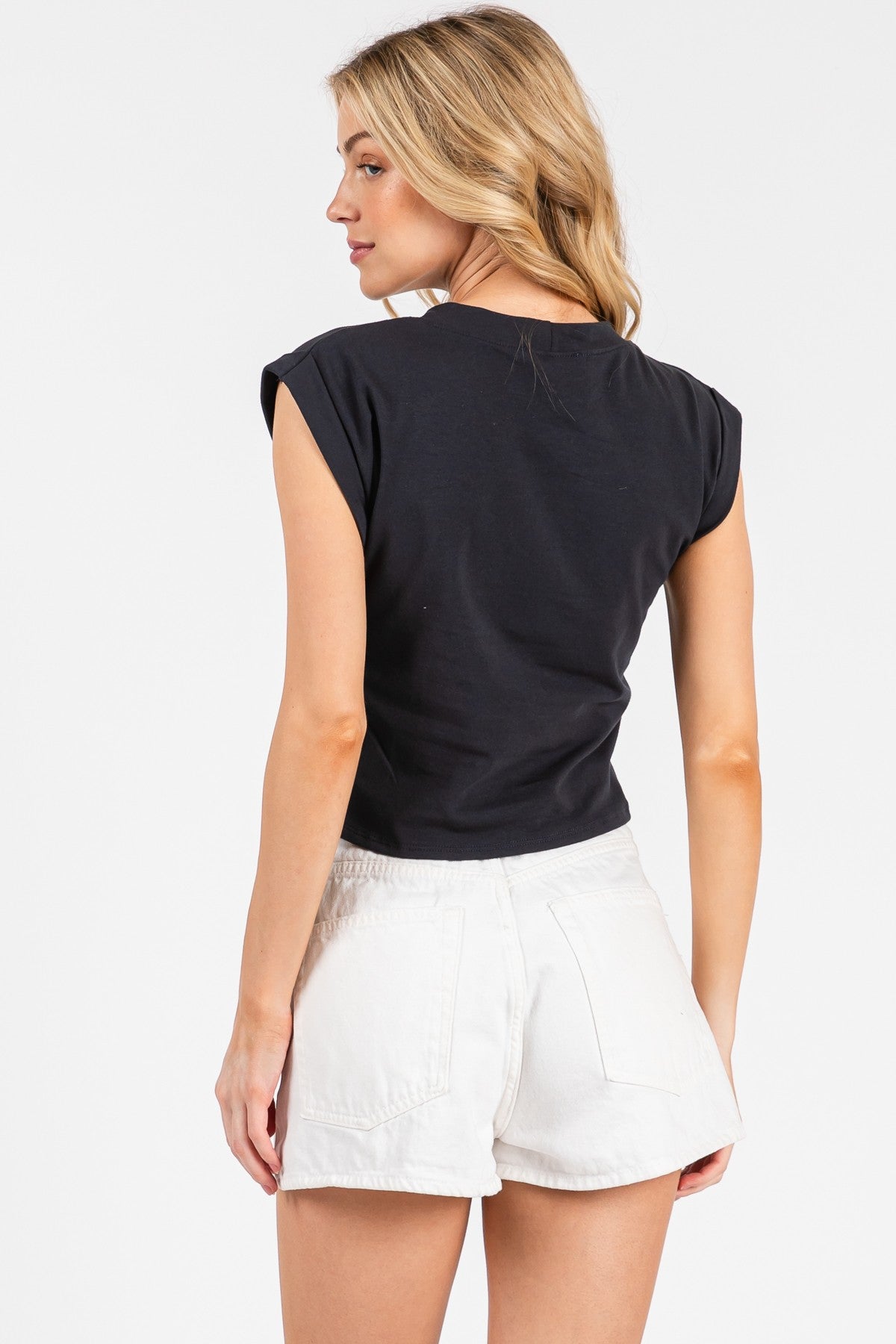 The Ella Graphite Surplice Top – Thread + Seed