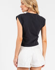 The Ella Graphite Surplice Top