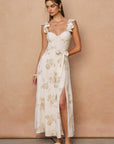 The Emelia Floral Corset Flutter Dress