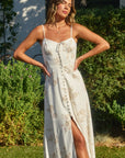 The Emelia Floral Corset Midi Dress