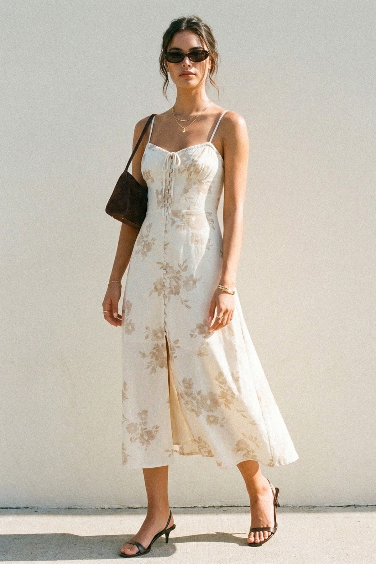 The Emelia Floral Corset Midi Dress – Thread + Seed The Emelia Floral Corset Midi Dress – Thread + Seed
