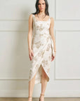 The Emelia Floral Wrap Midi Dress