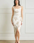 The Emelia Floral Wrap Midi Dress