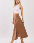 The Emelyn New Amber Wrap Midi Skirt