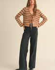 The Emersyn Mocha Striped Cardigan