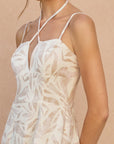 The Enola Tropical V Cut Maxi Dress