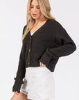 The Esther Charcoal Sweater Cardigan