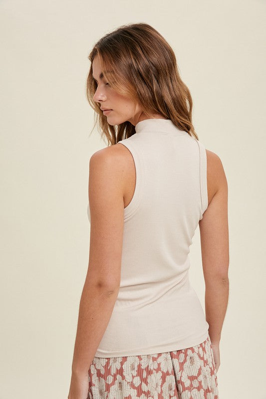 The Everly Mock Neck Tank Top