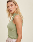 The Everly Mock Neck Tank Top