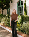 The Leana Black Denim Wide Leg Jeans