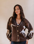 The Harper Brown Horse Cardigan