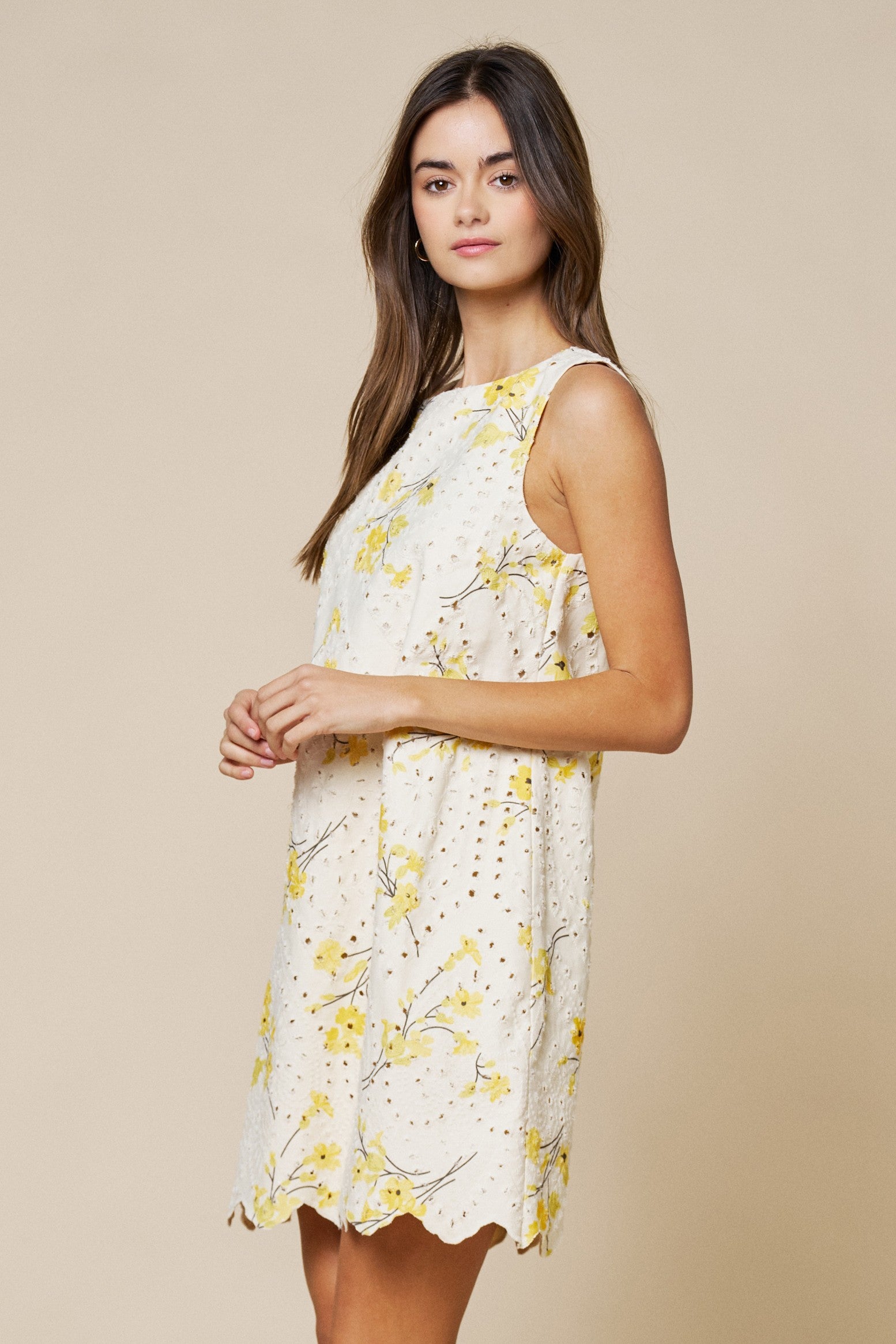 The Felicity Floral Eyelet Mini Dress