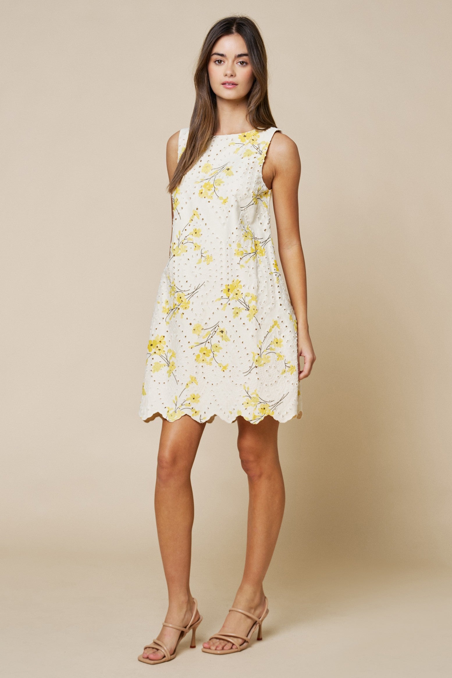 The Felicity Floral Eyelet Mini Dress