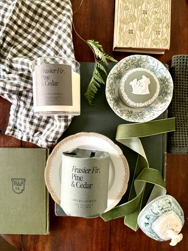 The Frasier Fir, Pine &amp; Cedar Candle by Heirloomed Collection