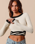 The Arlo Ribbed Crop Sweater