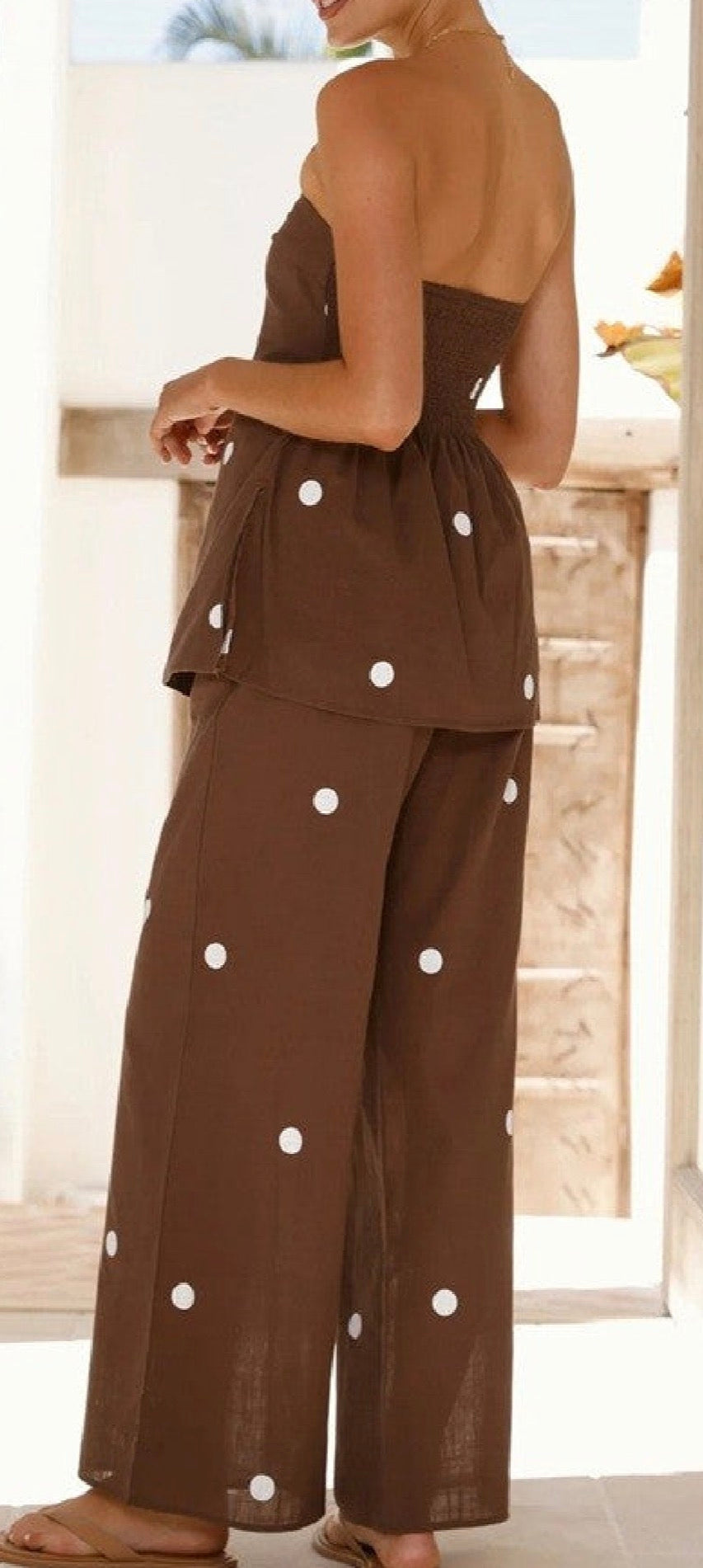 The Anais Polka Dot Top + Pant Set - Sold Separately