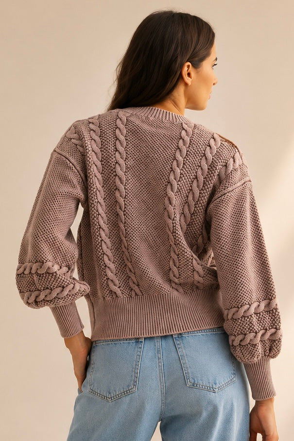 The Fallon Cable Knit Cardigan