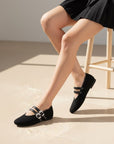 The Dottie Black Mary Jane Flat