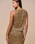 The Goldie Sequin Tank + Mini Skirt Set - Sold Separately