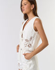 The Grace Embroidered Vest + Shorts Set - Sold Separately