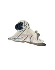The Hand-Painted Pug Barrette