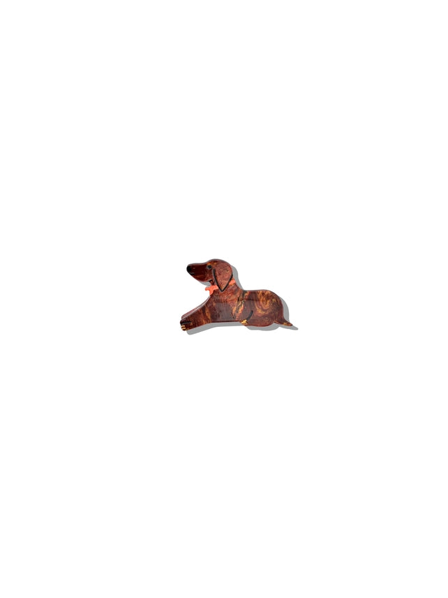 The Hand-Painted Mini Dachshund Claw Clip