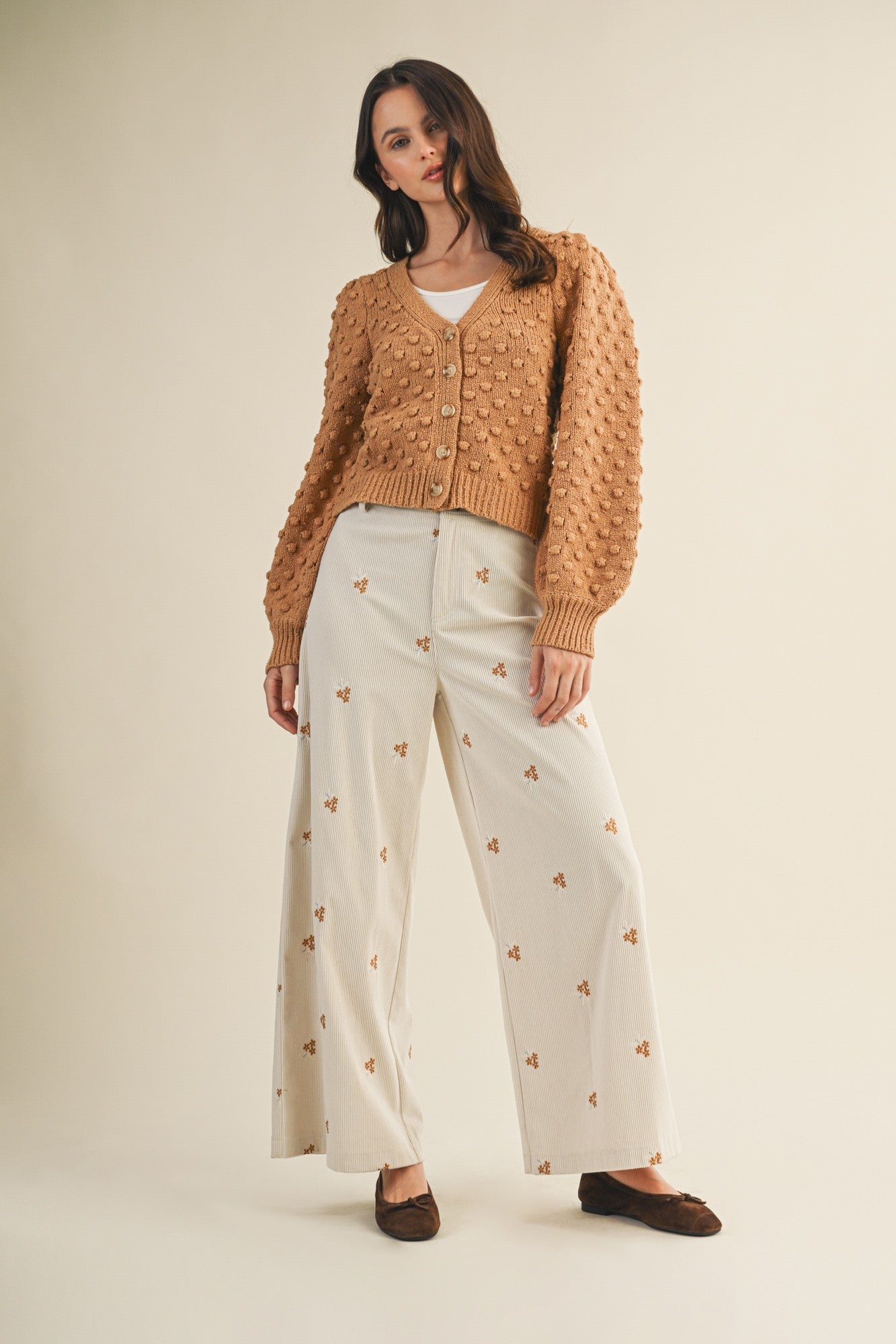 The Hallie Embroidered Corduroy Pants
