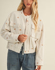 The Hallie Embroidered Corduroy Jacket
