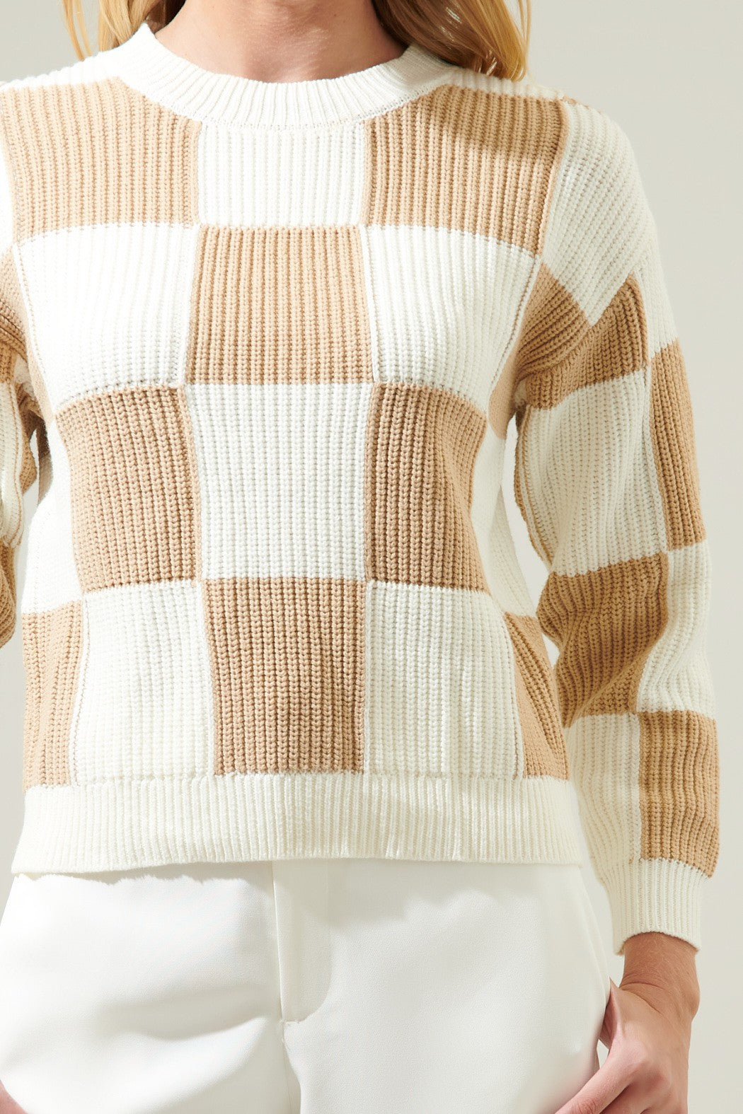 The Harlow Checkerboard Sweater