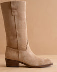 The Harrison Almond Suede Western Boots